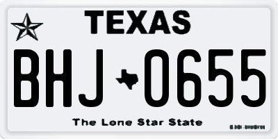 TX license plate BHJ0655