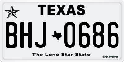 TX license plate BHJ0686