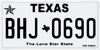 TX license plate BHJ0690