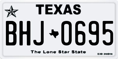 TX license plate BHJ0695