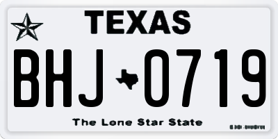 TX license plate BHJ0719