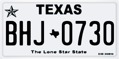 TX license plate BHJ0730