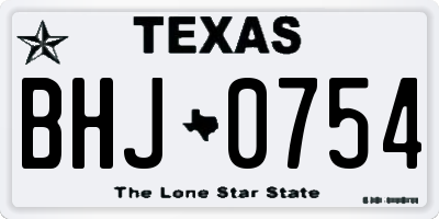 TX license plate BHJ0754