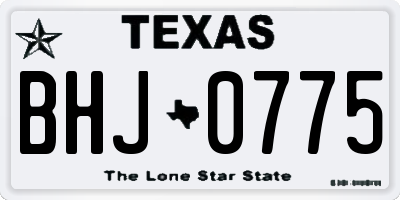 TX license plate BHJ0775