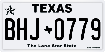 TX license plate BHJ0779