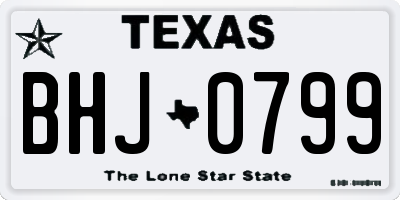 TX license plate BHJ0799
