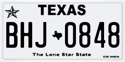 TX license plate BHJ0848