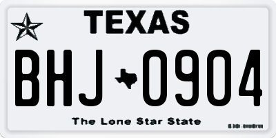 TX license plate BHJ0904