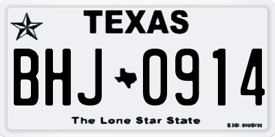 TX license plate BHJ0914