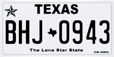 TX license plate BHJ0943