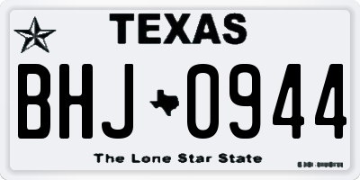 TX license plate BHJ0944