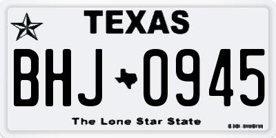 TX license plate BHJ0945