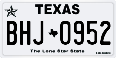 TX license plate BHJ0952