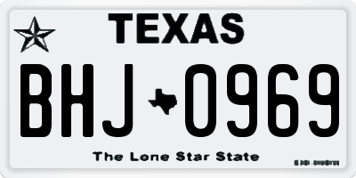 TX license plate BHJ0969