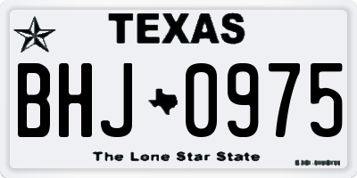 TX license plate BHJ0975