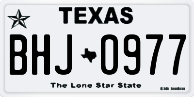 TX license plate BHJ0977