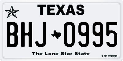 TX license plate BHJ0995