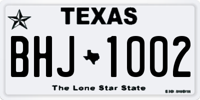 TX license plate BHJ1002