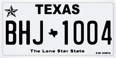 TX license plate BHJ1004