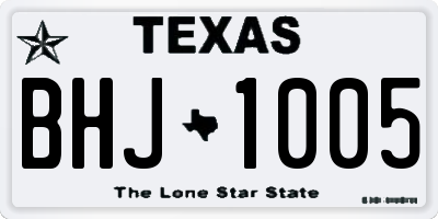 TX license plate BHJ1005
