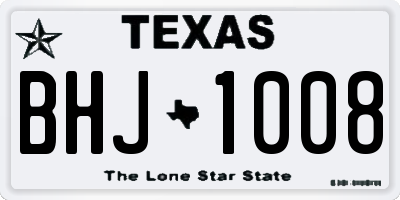 TX license plate BHJ1008