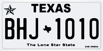 TX license plate BHJ1010