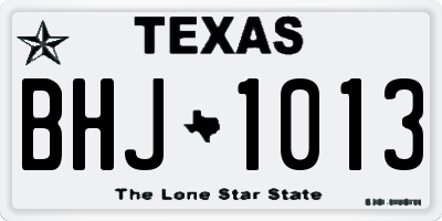 TX license plate BHJ1013