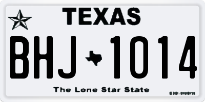 TX license plate BHJ1014