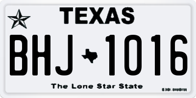 TX license plate BHJ1016