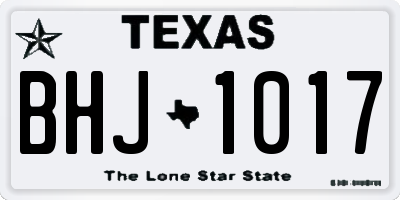 TX license plate BHJ1017