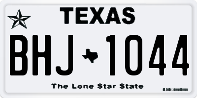 TX license plate BHJ1044