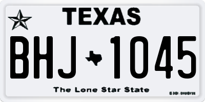 TX license plate BHJ1045