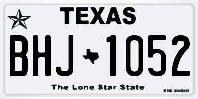 TX license plate BHJ1052