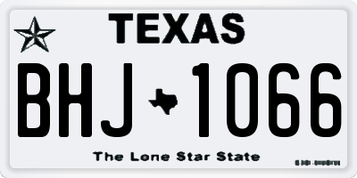 TX license plate BHJ1066