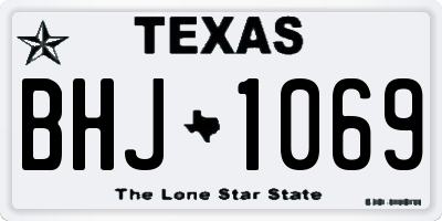 TX license plate BHJ1069