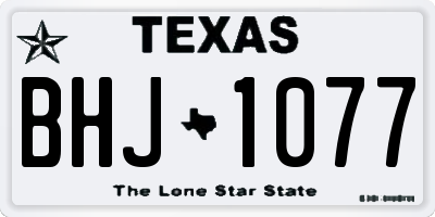 TX license plate BHJ1077
