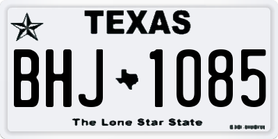 TX license plate BHJ1085