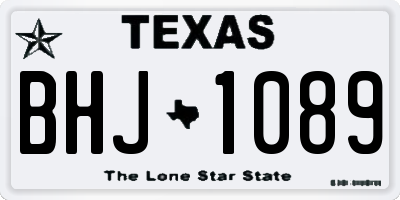 TX license plate BHJ1089