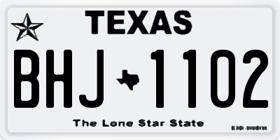 TX license plate BHJ1102