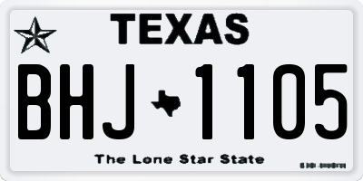 TX license plate BHJ1105