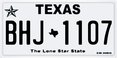 TX license plate BHJ1107