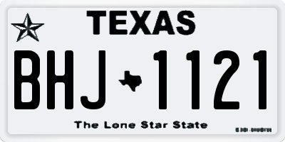 TX license plate BHJ1121