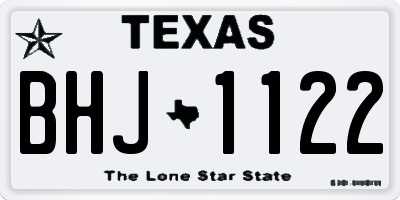 TX license plate BHJ1122