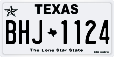 TX license plate BHJ1124
