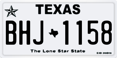 TX license plate BHJ1158