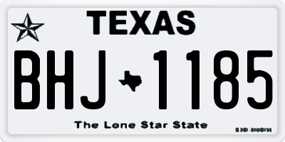 TX license plate BHJ1185