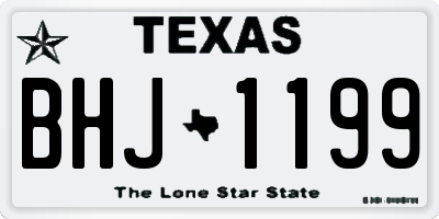 TX license plate BHJ1199