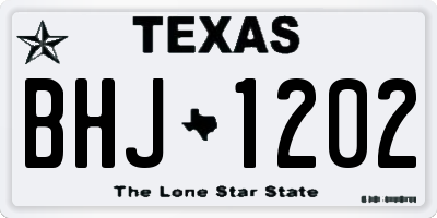 TX license plate BHJ1202
