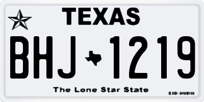 TX license plate BHJ1219