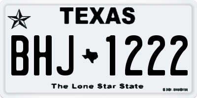 TX license plate BHJ1222